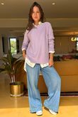 Made in Italy Conrad Body Skim Knit Jumper Lavender 